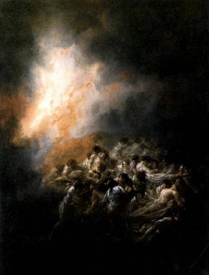 Francisco de goya y Lucientes Fire at Night Sweden oil painting art
